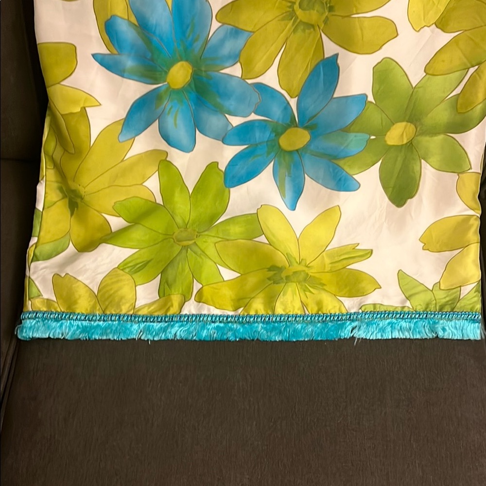 Muse Green and Blue Floral Midi Dress - Picture 10 of 10